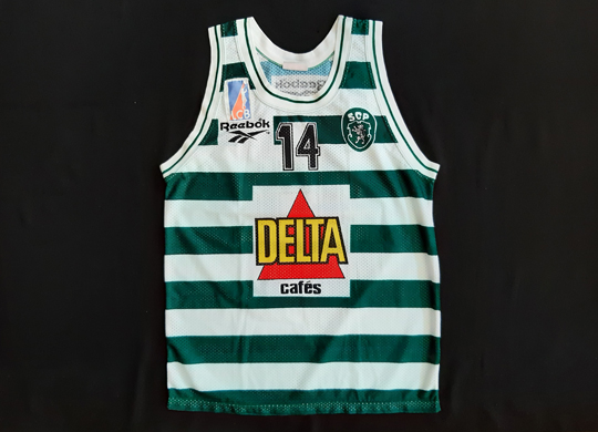 Camisola de jogo de Basquetebol do Sporting de Nuno Branco, 1995