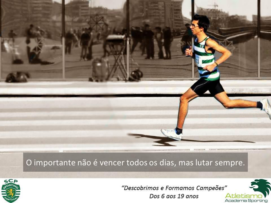 Pedro Vilaverde em competio, numa foto da Academia Sporting de Atletismo