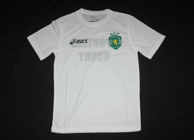 T-shirt branca do rugby, tamanho criana