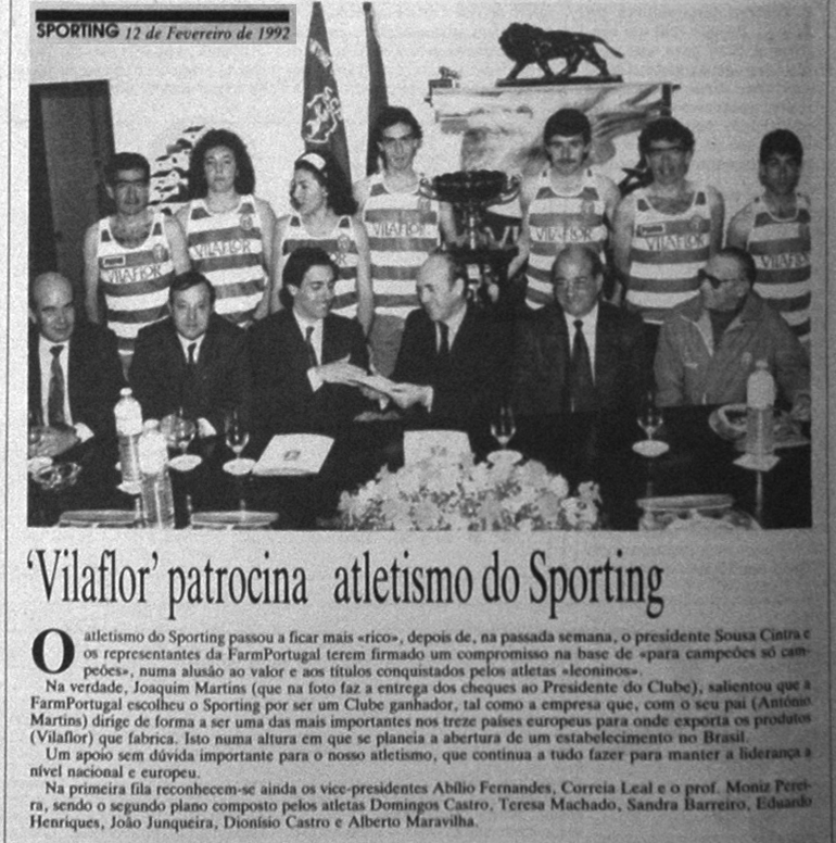 Vila Flor: Atletismo em 1992