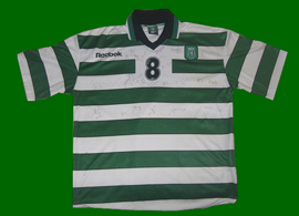 Camisola de andebol do Sporting 2002 03 assinada