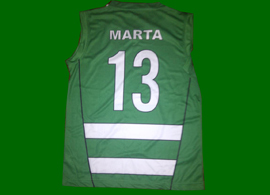 Matchworn by a Sporting Lisbon female basketball player, and signed by the entire 2012/13 squad