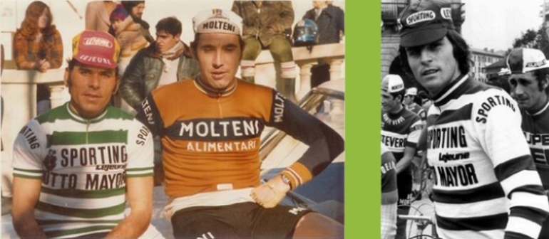 equipamentos vintage do ciclismo do Sporting: Joaquim Agostinho e Firmino Bernardino