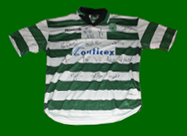 camisola assinada futsal do Sporting 00/01 04/05