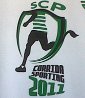 t-shirt oficial da primeira corrida Sporting