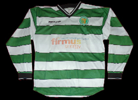 green white hooped jersey Foyle Harps YFC Derry Northern Ireland