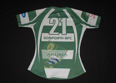 Gosforth RFC camisola de rugby usada em jogo, da Inglaterra