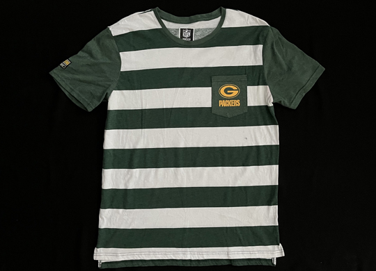 Green Bay Packers NFL. EUA, equipa de futebol americano de Green Bay, Wisconsin, que joga na National Football League. Camisola em algodo para adepto