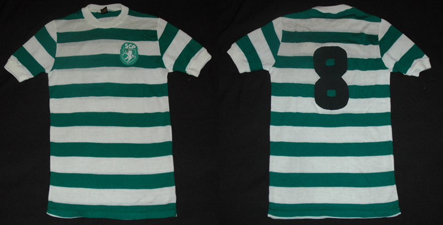 frente e costas de camisola antiga do Sporting da King Sport de Espinho