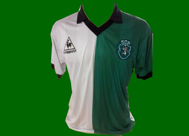 Sporting 2017. Camisola retro modelo Le Coq Sportif Stromp anos 1980