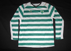 Sample da Puma 2008/09. Camisola de teste do Sporting, com emblema muito diferente, para pior dos usados nas camisolas oficiais