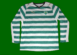 Sample da Puma 2008/09. Camisola de teste do Sporting, com emblema muito diferente, para pior dos usados nas camisolas oficiais