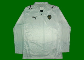 Away white longsleeved Sporting Lisbon kit, no sponsor 2008/09