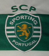 Home Sporting Lisbon 2012/13 jersey, player issue without sponsor, model worn in the national competitions with hoops on the back