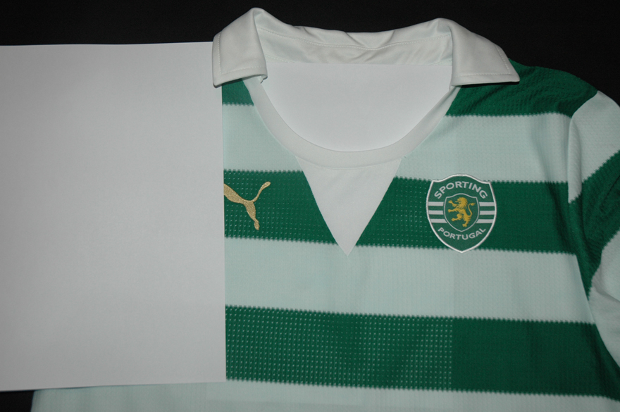 terceiro equipamento do SPorting poca 2010/11, sample e oficial, etiqueta